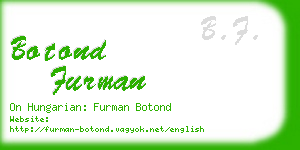 botond furman business card